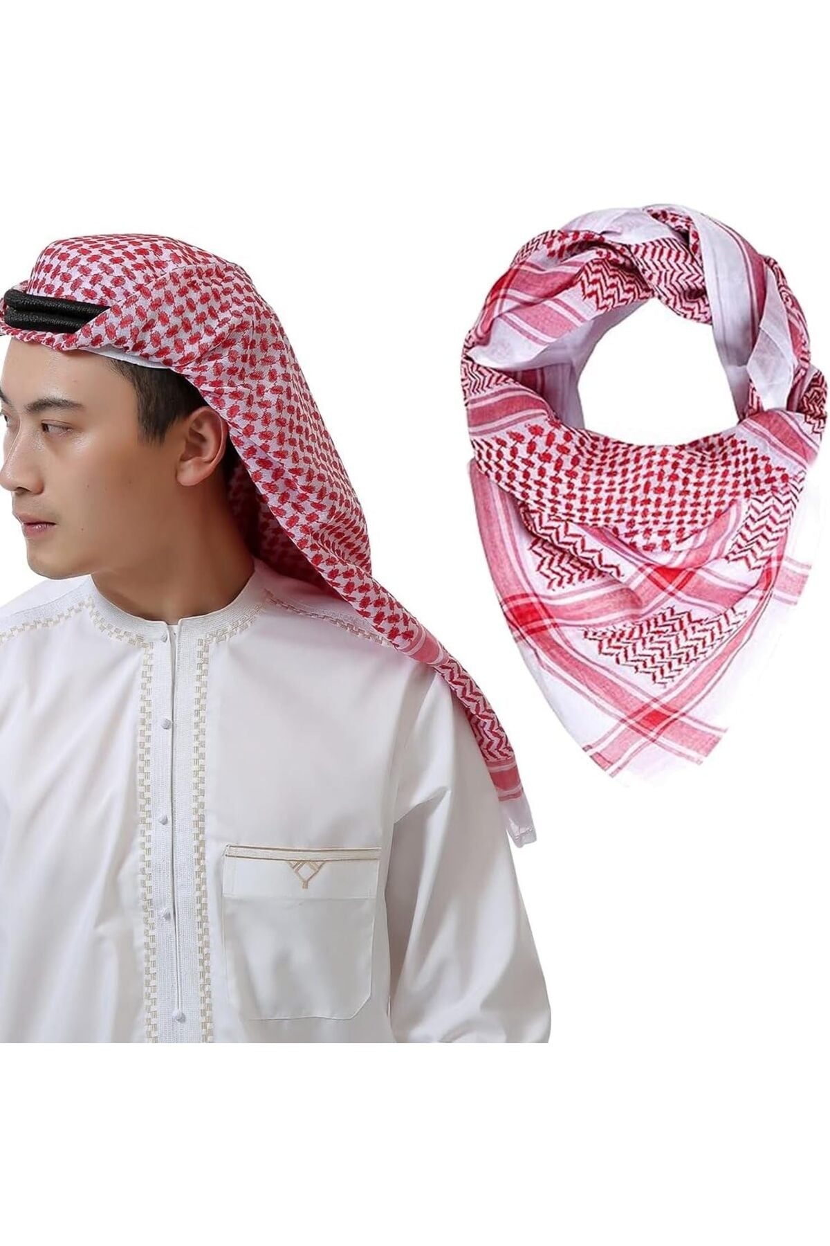 Head Wrap Scarf Arabic Turban Tactical Desert Neck Headwear Wrap 140x140cm