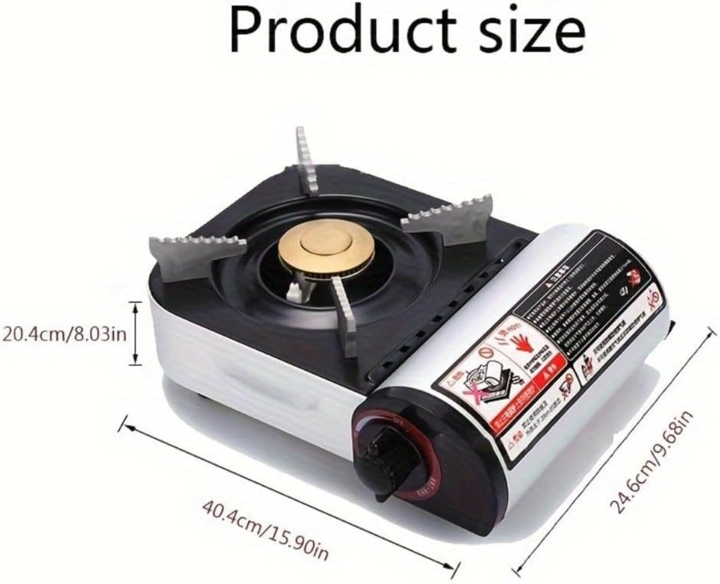 Portable Butane Gas Stove – Single Burner Camping Gas Cooker with Adjustable Flame