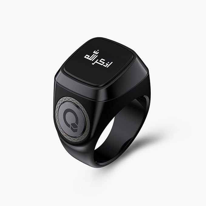 E01S Smart Tasbih Ring Lite S, Digital Prayer Counter with OLED Display, Bluetooth Sync, 5 Prayer Alerts, Silent Wearable Tasbeeh
