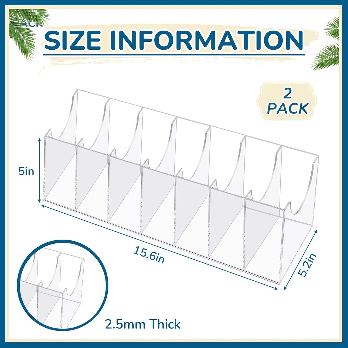 2-Piece Acrylic Belt & Accessories Organizer
