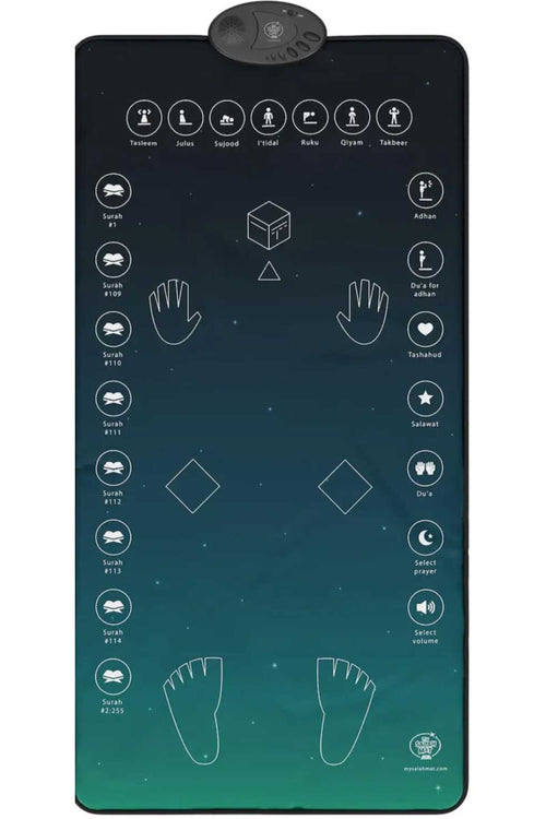 Smart Interactive Prayer Mat – 7 Language Educational Rug with 25 Touch-Sensitive Keys