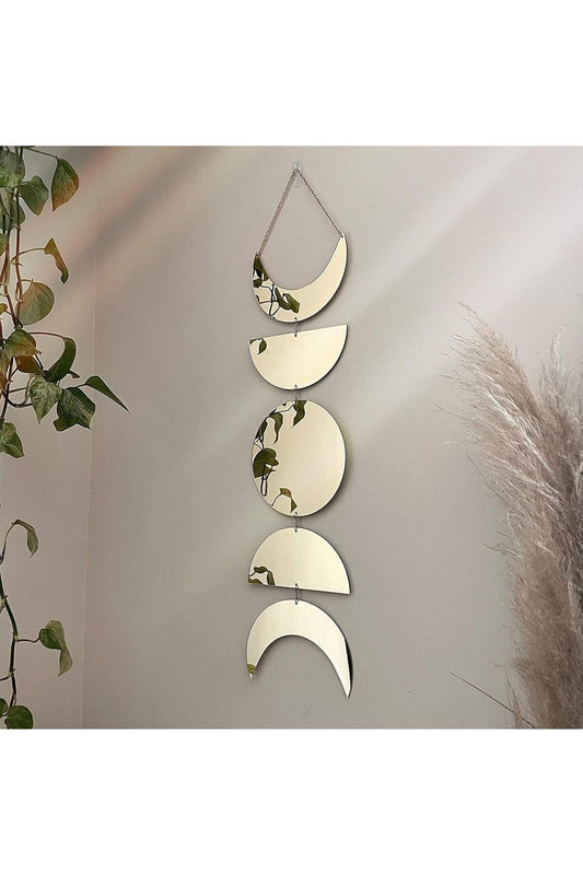 Acrylic Golden Moon Glow Gold Moon Sculpture