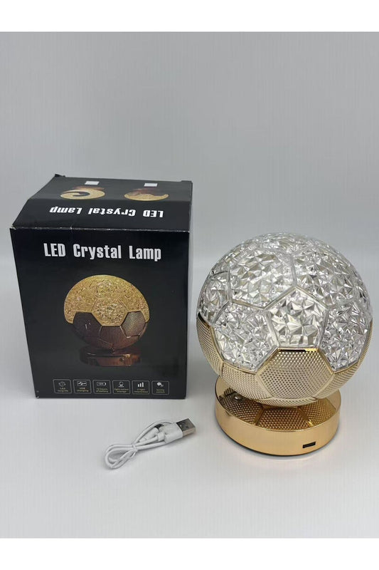 LED Crystal Table Lamp Rechargeable Decorative Night Light for Bedroom & Living Room