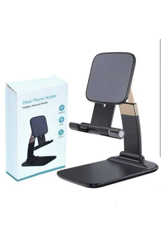 Premium Foldable Desktop Phone Stand – Multi-Angle Adjustable Smartphone & Tablet Holder