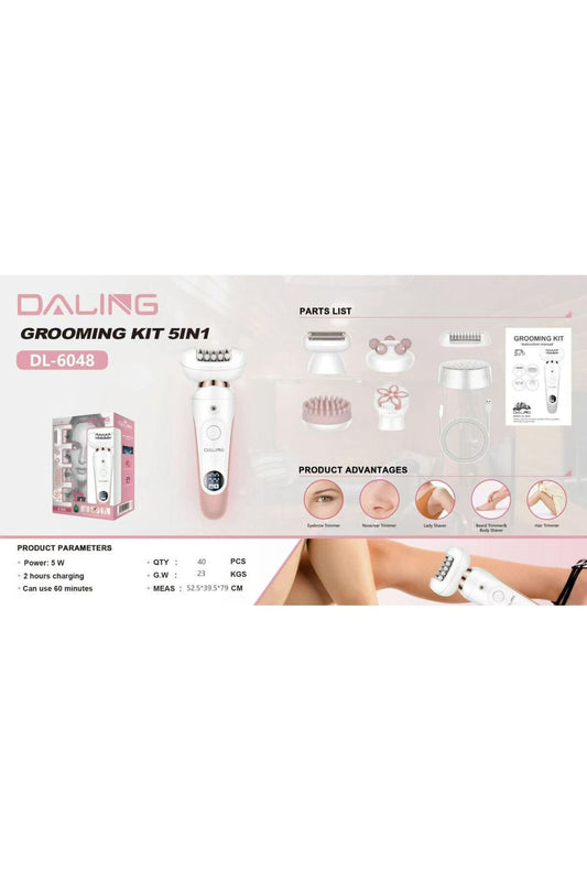 5-in-1 Rechargeable Precision Grooming Kit | Total Body Hair Removal System