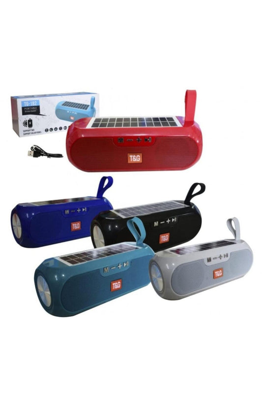 T&G TG-182 Portable Solar Powered Bluetooth Speaker with LED Light & USB Charging