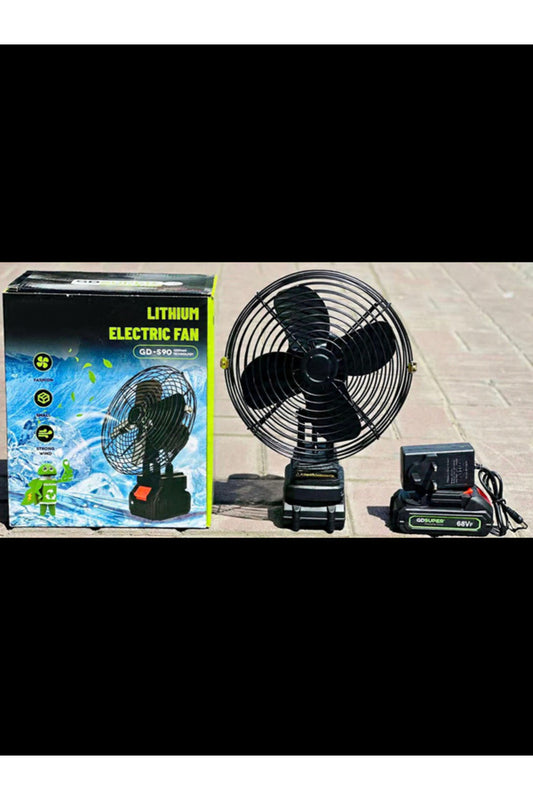 Lithium Electric Double Battery Fan GD-S90 – Rechargeable Portable Cooling Fan