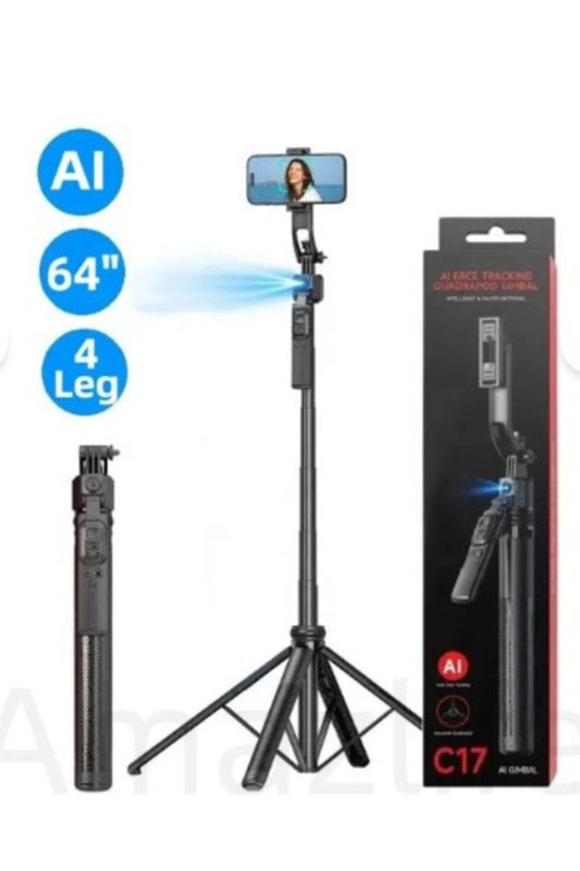 C17 AI Face-Tracking Quadrapod Gimbal