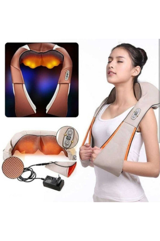 Deep Tissue Kneading Neck & Shoulder Massager – Heated Shiatsu Therapy Shawl