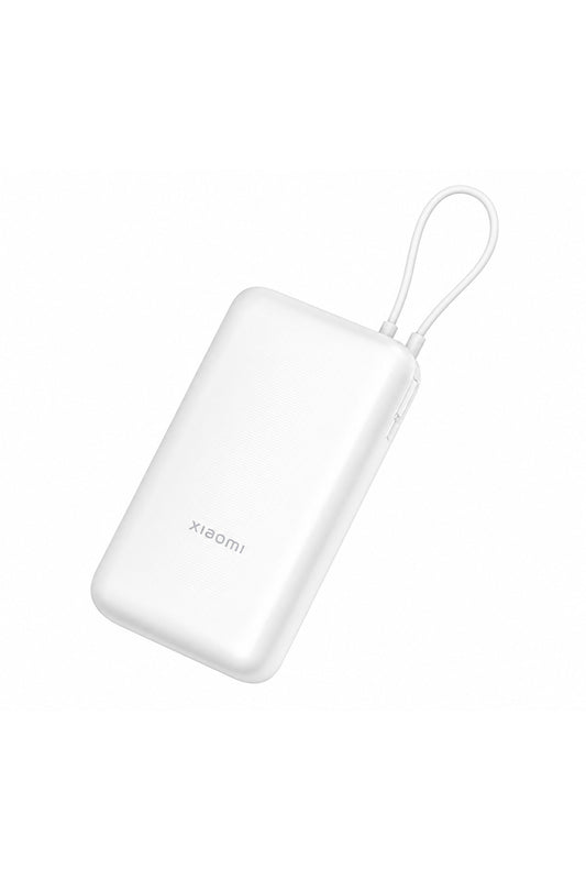 20000mAh High-Capacity Power Bank with 33W Fast Charging and Integrated Cable