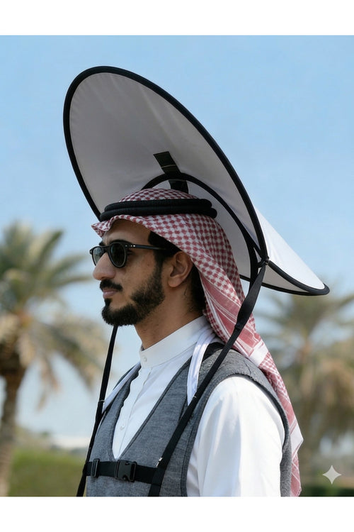 Professional Hands-Free Pilgrimage Sun Protection Umbrella with Integrated Storage