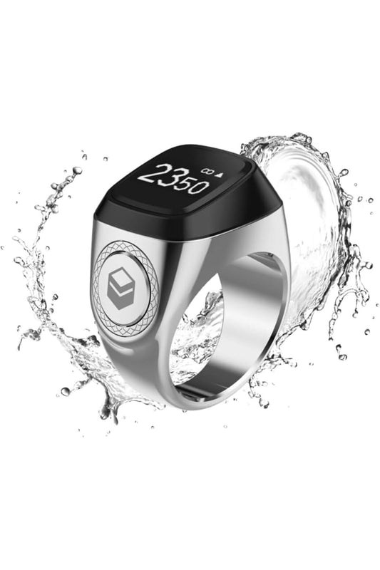 Metal Alloy M02/M02Pro Smart Zikr Ring (M02, Bright Silver, 20mm)