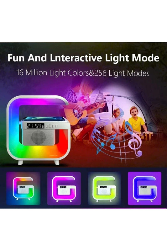 Fun & Interactive Light Mood Smart Clock Speaker with RGB Ambient Lights & Bluetooth Audio