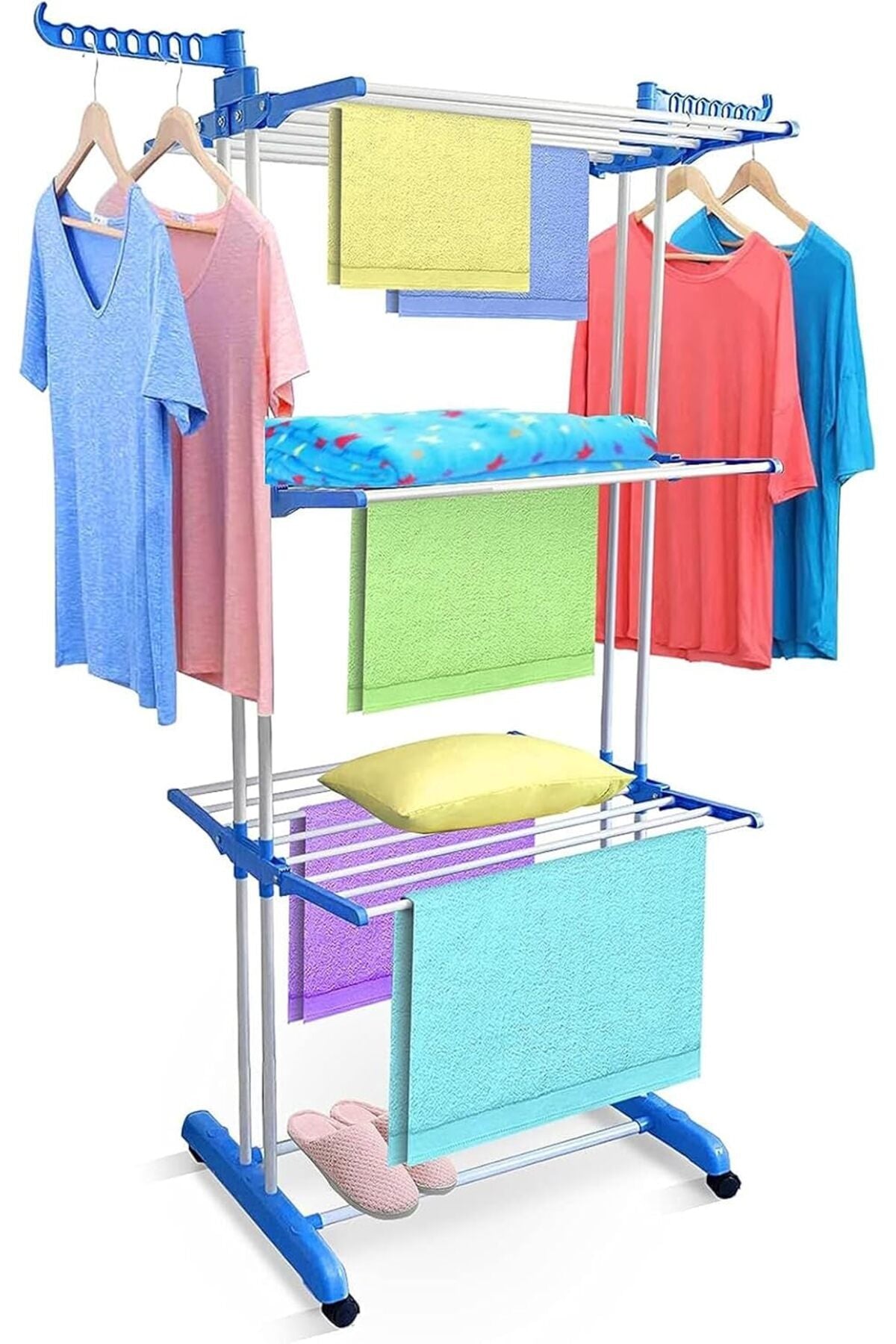3 Layers Clothes Drying Rack Folding Clothes Rail Of Clothes Hanger