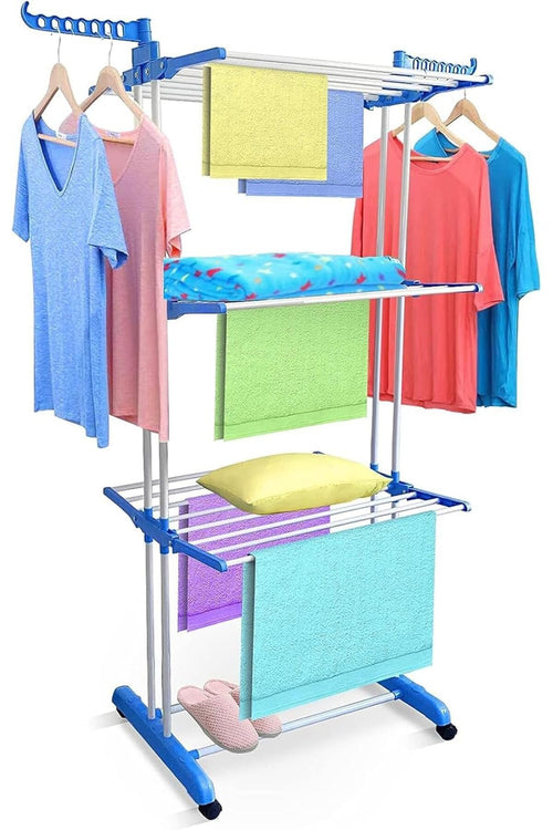 3 Layers Clothes Drying Rack Folding Clothes Rail Of Clothes Hanger