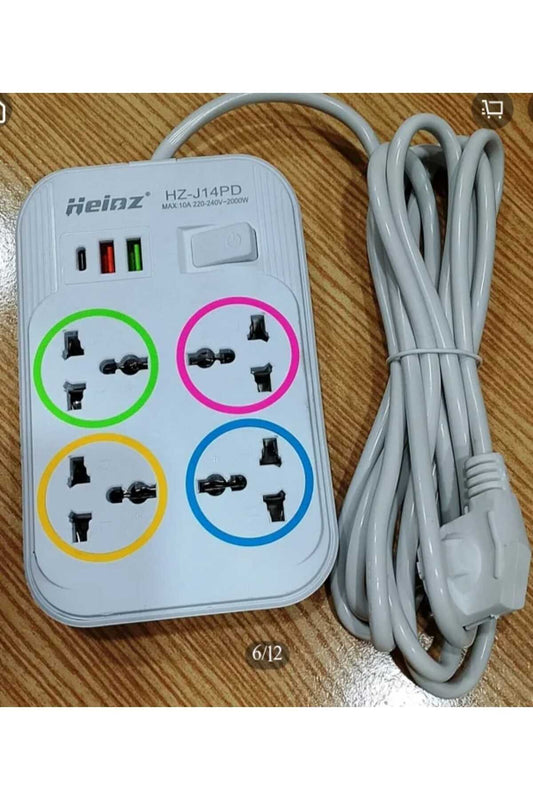 Universal Multi-Purpose Charging Hub – 4-Socket Extension Board
