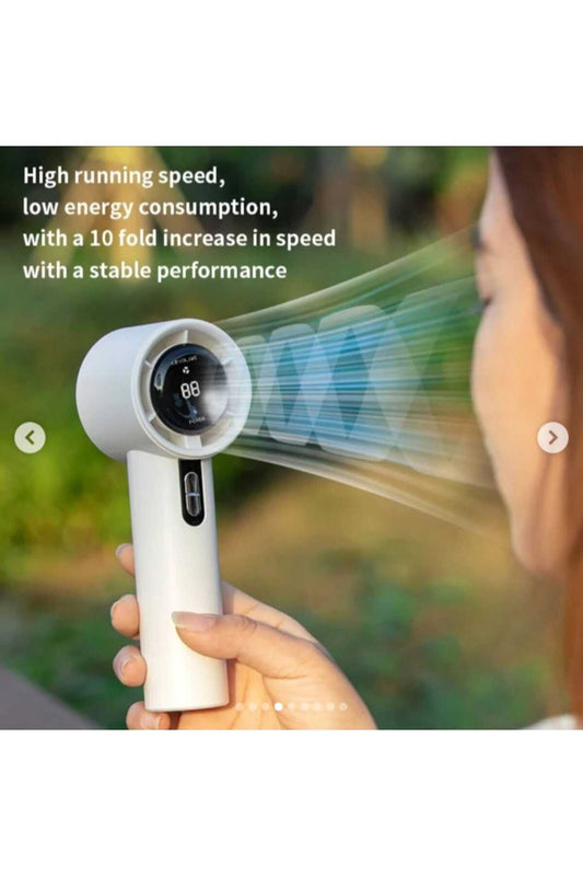 Ultra-High Speed Portable Turbo Fan – 100-Level Wind Control with Aluminum Alloy Handle