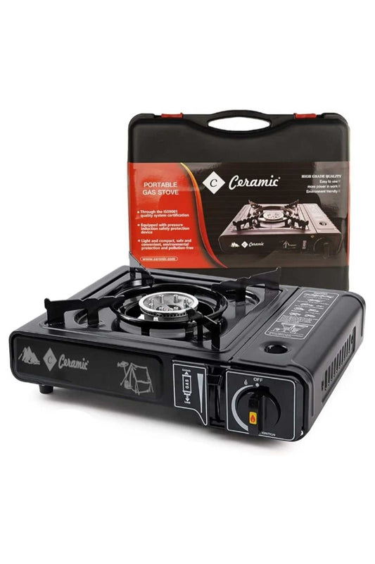 High-Performance Portable Butane Camping Stove – Single Burner with Hard-Shell Carry Case