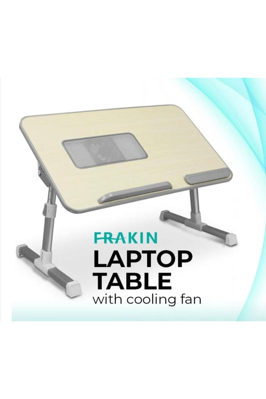 Adjustable Foldable Laptop Table with Cooling Fan & Portable Study Desk