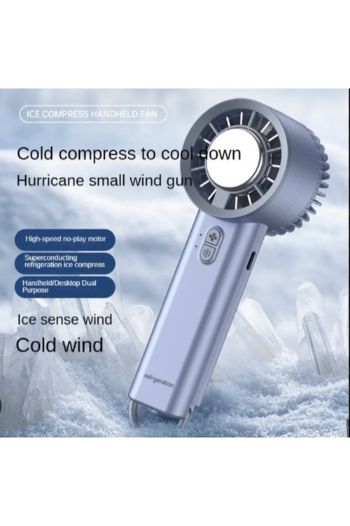 Portable High Speed Cold Fan - Handheld & Desktop Rechargeable Cooling Fan for Travel & Office