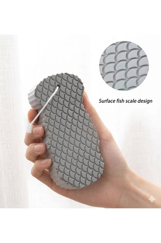 Body Exfoliating & Cleansing Shower Brush – Soft Skin Revitalizing Sponge | GREY or Pink