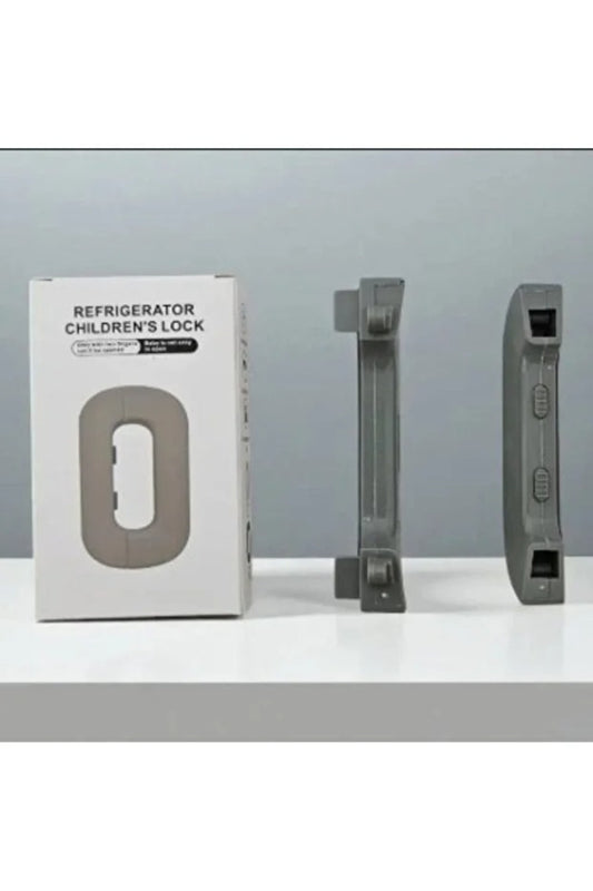 Refrigerator Child Safety Lock, Strong Adhesive, No Drill Baby Lock for Fridge & Cabinet