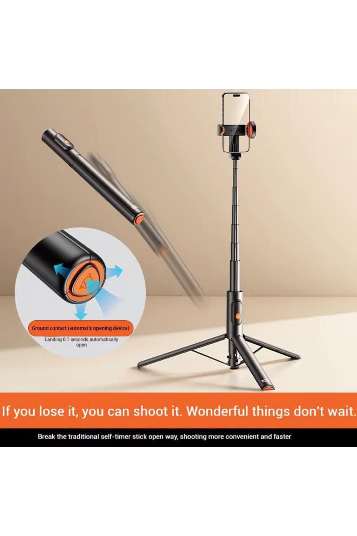 Multi Functional Selfie Stick with Tripod Stand & Bluetooth Remote for Smartphones
