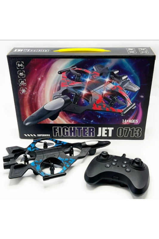 Advanced 2.4GHz RC Stealth Fighter Jet – 360° Stunt Quadcopter with LED Effects