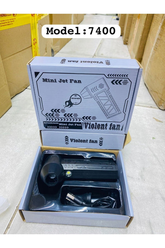 Mini Jet Fan Model 7400 | Violent Fan Brushless Motor | Ultra-Compact Turbo Blower