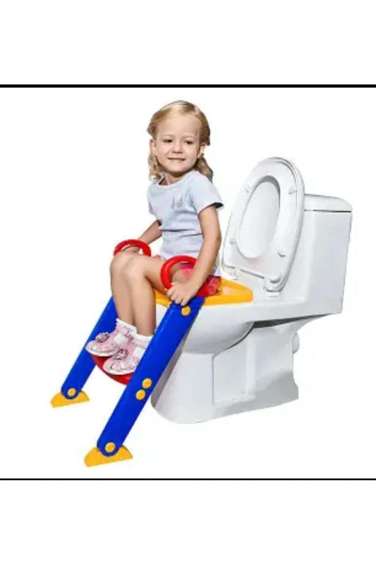 Child Toilet Training Seat with Step Stool Ladder for Kids – Foldable Potty Training Seat with Non-Slip Steps