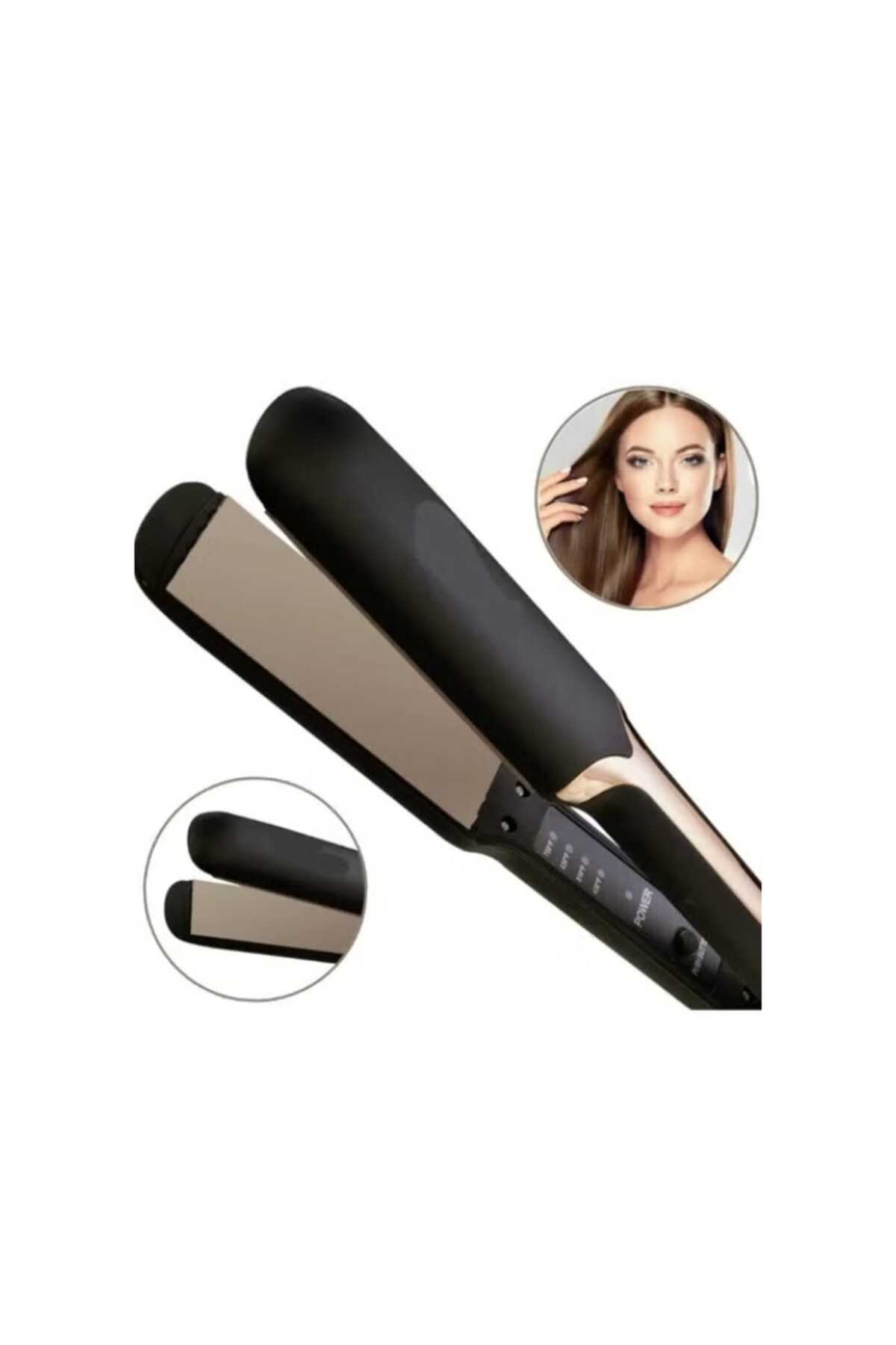 Professional Tourmaline Ceramic Hair Styler – 2-in-1 Digital Straightener & Curler