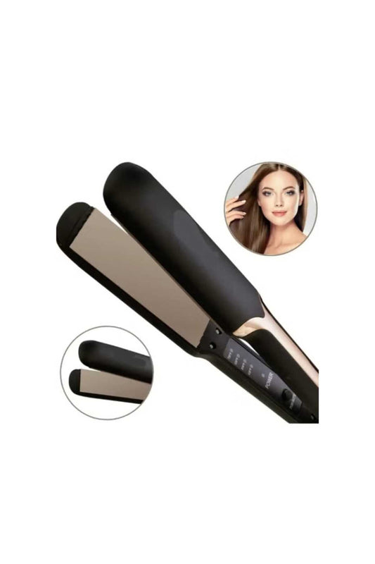 Professional Tourmaline Ceramic Hair Styler – 2-in-1 Digital Straightener & Curler