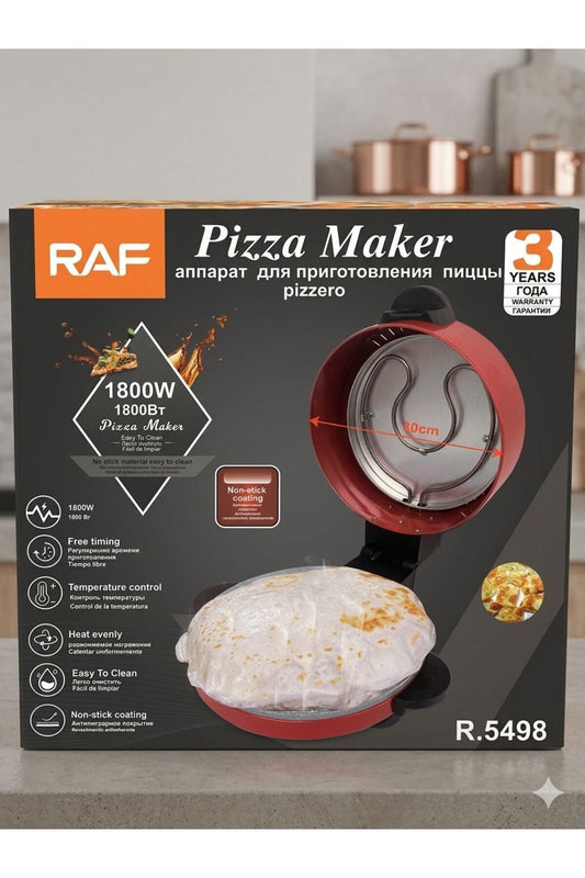 Professional 30cm Electric Pizza & Flatbread Maker – 1800W High-Heat Countertop Oven