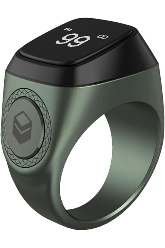 Metal Alloy M02/M02 Pro Smart Zikr Ring (M02, DarkGreen, 20mm)