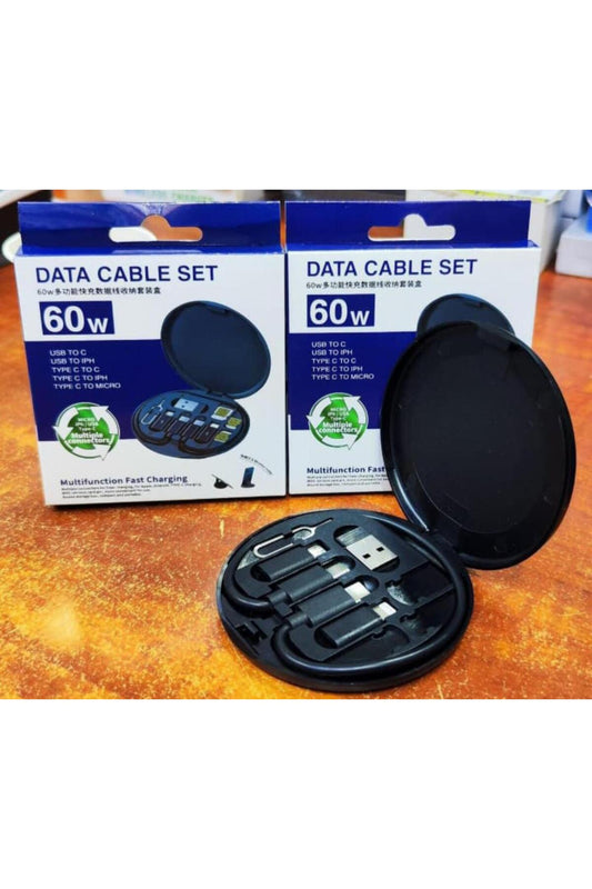 60W Fast Charging Data Cable Set – High Speed USB Charging & Data Transfer Cable Kit