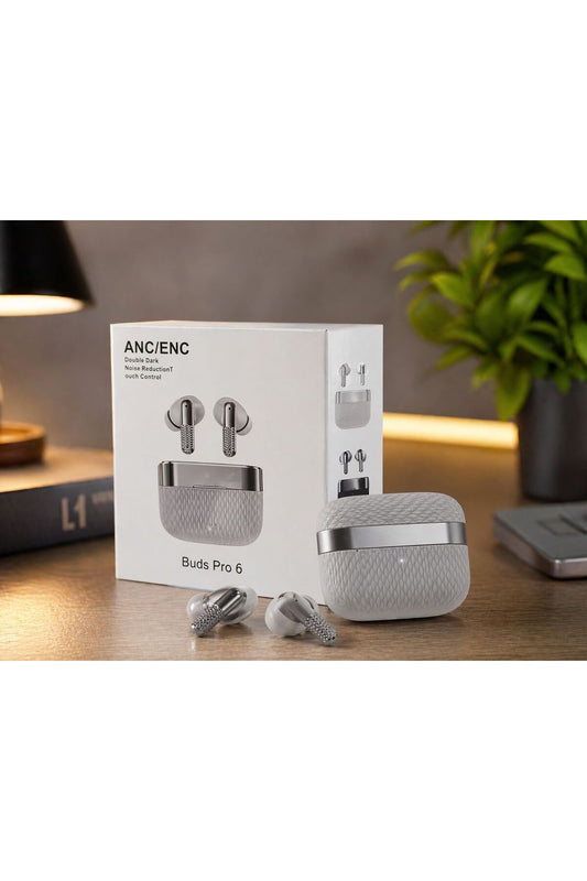 Buds Pro 6 Wireless Earbuds – Bluetooth Earphones with Charging Case & Mic