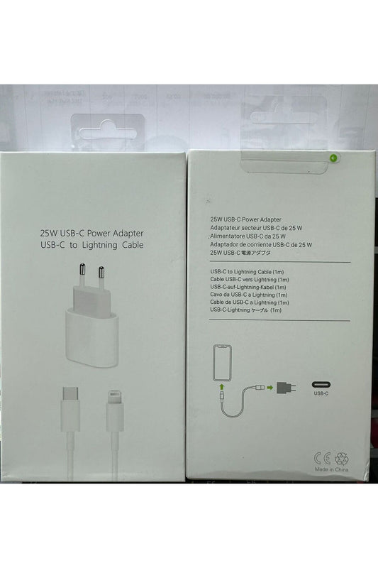 25W USB-C Power Adapter & USB-C to Lightning Cable Set