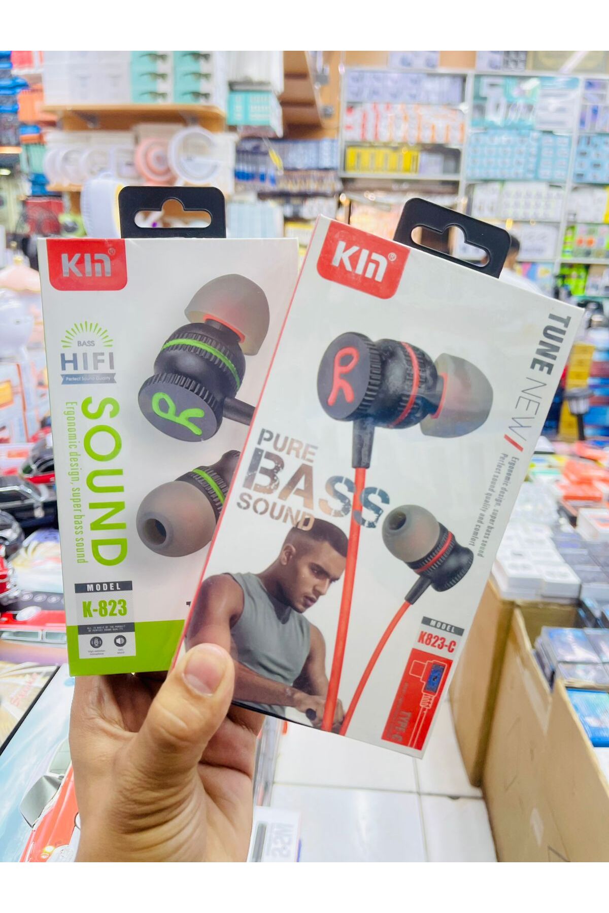 KIN K-823 Wired Stereo Earphones – In-Ear Headphones with Clear Sound & Deep Bass