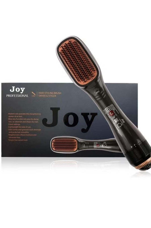 Joy Professional 2-in-1 Ceramic Dryer and Styler Black/Beige for All Hair Types