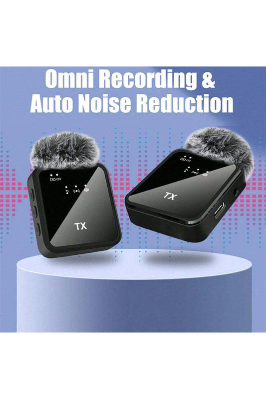 F11-2 Wireless Microphone – Portable Dual Mic System for Recording, Vlogging & Live Streaming