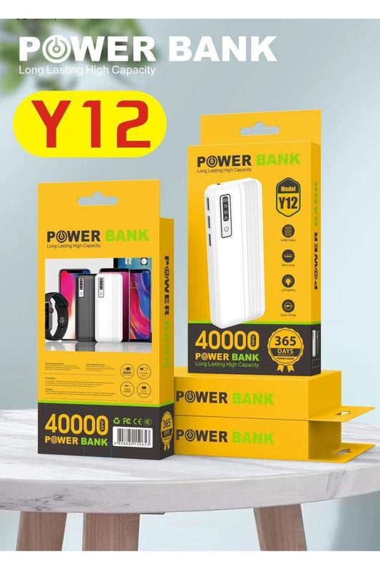 Power Bank Model Y12 – 20000mAh Super Fast Charging Portable Charger