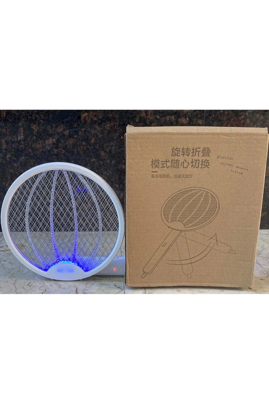 Electric Mosquito Swatter Racket with UV Light Rechargeable Insect Killer Bat