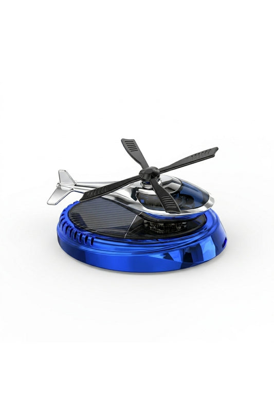 Solar-Powered Helicopter Car Aromatherapy – Rotating Kinetic Fragrance Diffuser