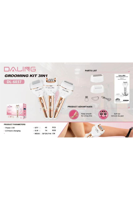 3-in-1 Rechargeable Beauty & Grooming Kit | Total Hair Removal System