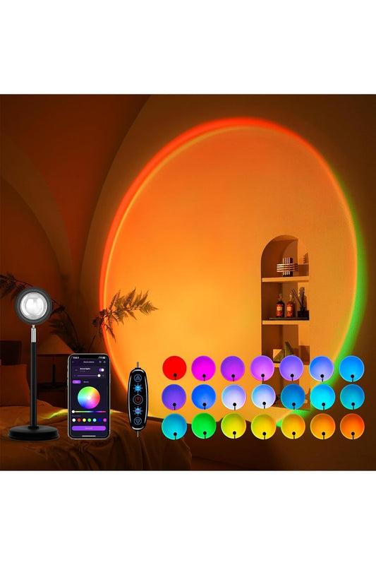 180° Rotating Sunset Lamp Projector – Atmospheric Romantic Mood Lighting