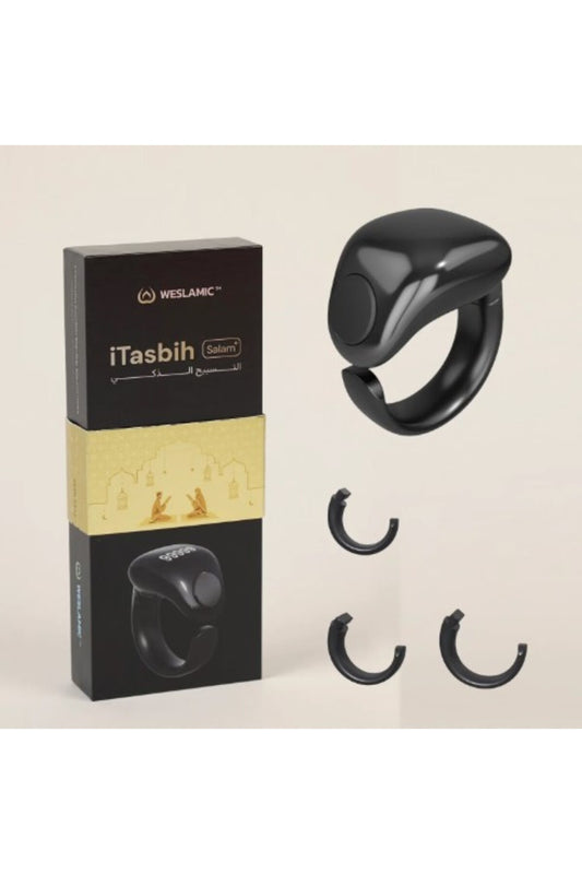 iTasbih Salam Smart Zikr Ring | 3-in-1 Adjustable Size Bluetooth Digital Tasbeeh Counter