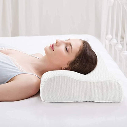 Orthopedic Memory Foam Contour Pillow – Ergonomic Cervical Pillow for Neck & Shoulder Pain Relief – Breathable & Hypoallergenic