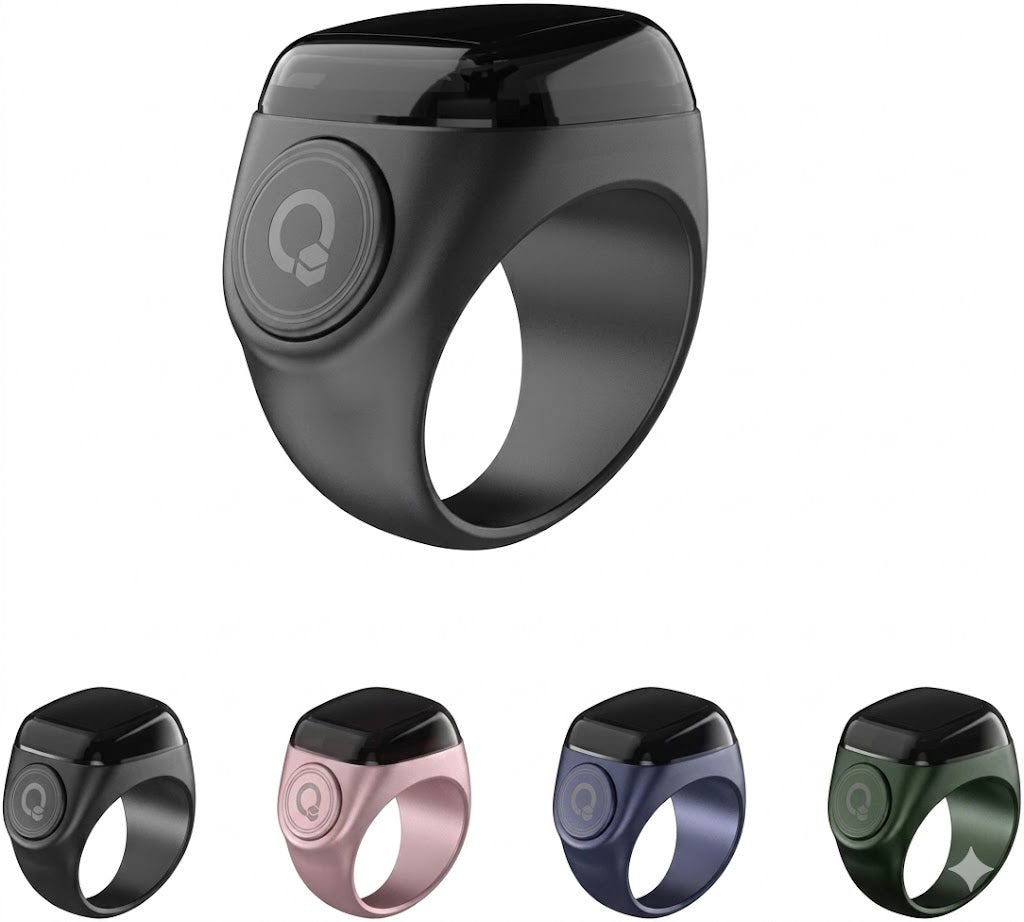 Noor Smart Ring Digital Tasbeeh Counter  Smart Tasbih Tally Counter Ring for Muslims | Bluetooth Prayer Time Reminder & Upgraded OLED Screen Display