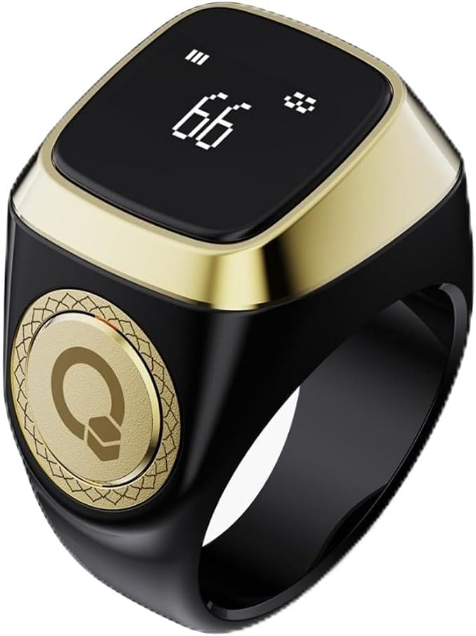 E01S Smart Tasbih Ring Lite S, Digital Prayer Counter with OLED Display, Bluetooth Sync, 5 Prayer Alerts, Silent Wearable Tasbeeh