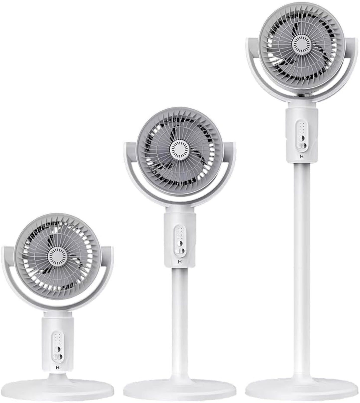 Smart Air Circulation Pedestal Fan – 3-in-1 Adjustable Height Floor & Desk Fan with Remote Control & 90° Automatic Oscillation
